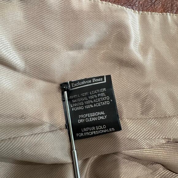 Di Magio Italy Y2K Vintage Cognac Leather Jacket - Picture 8 of 12